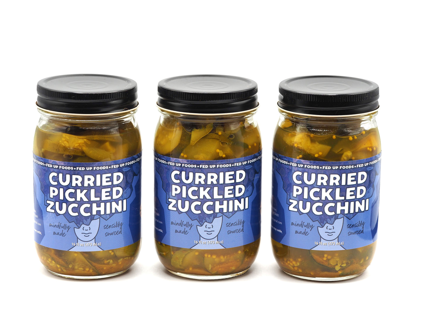 3 pack curried pickled zucchini fed up foods
