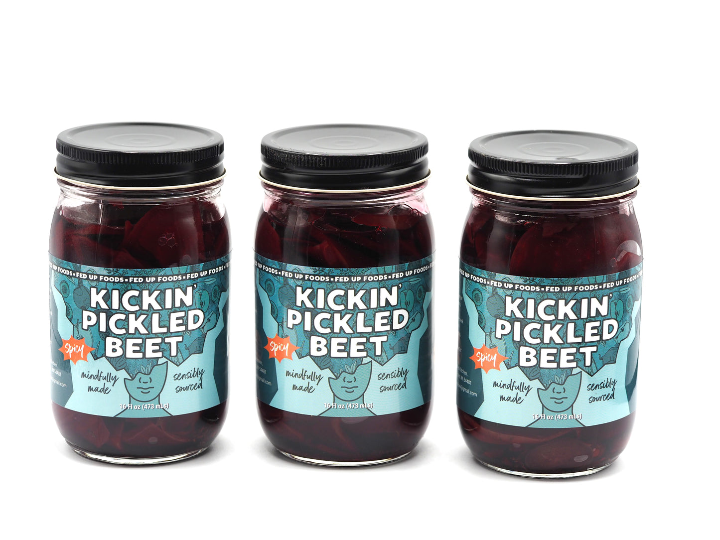 3 pack kickin pickled beets fed up foods
