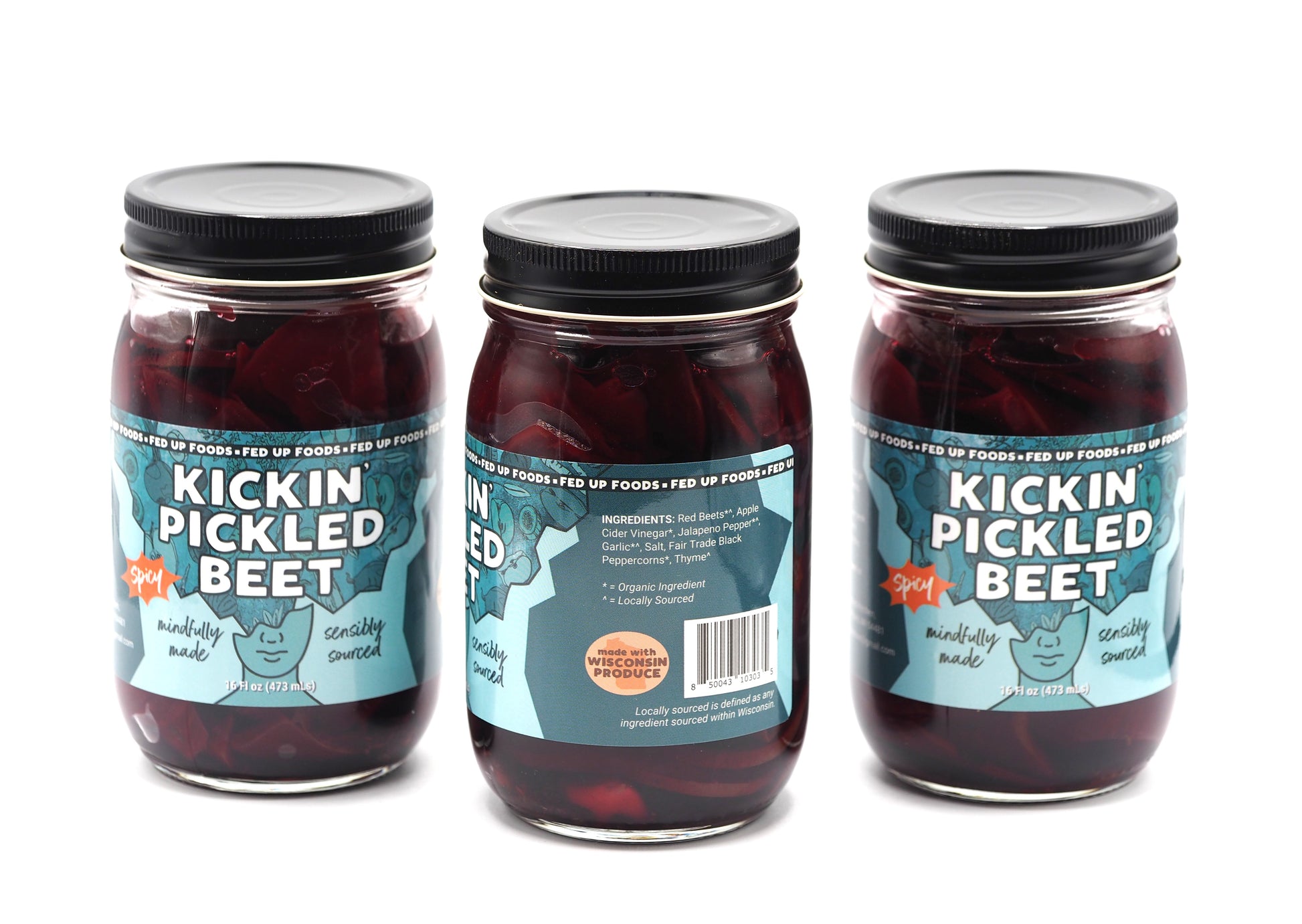 3 pack kickin pickled beet fed up foods